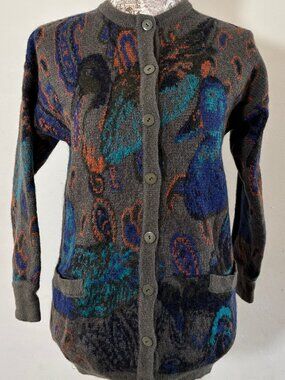 Vintage Unbranded Wool Duck Cardigan